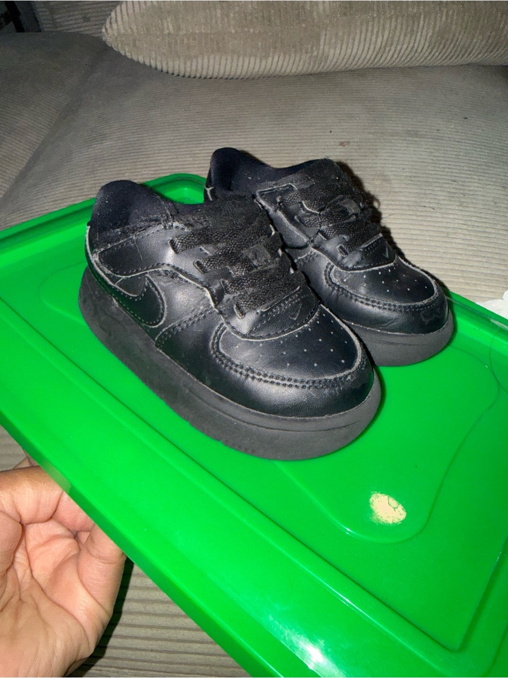 Kids Black Athletic Sneakers - Casual Everyday Shoes - Picture 3 of 4